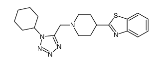 Benzothiazole, 2-[1-[(1-cyclohexyl-1H-tetrazol-5-yl)methyl]-4-piperidinyl]- (9CI)结构式