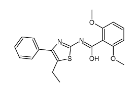 Benzamide, N-(5-ethyl-4-phenyl-2-thiazolyl)-2,6-dimethoxy- (9CI) structure