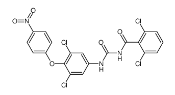 1-(2,6-Dichloro-benzoyl)-3-[3,5-dichloro-4-(4-nitro-phenoxy)-phenyl]-urea Structure