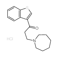 1-Propanone,1-benzo[b]thien-3-yl-3-(hexahydro-1H-azepin-1-yl)-, hydrochloride (1:1) structure
