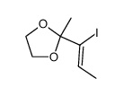 3-iodo 3(Z) penten 2-one ethylene glycol ketal Structure