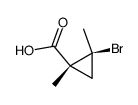 2-Brom-cis-1,2-dimethyl-cyclopropancarbonsaeure Structure