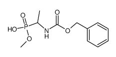 N-benzyloxycarbonyl-1-aminoethanephosphonic acid methyl monoester Structure