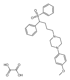1-(4-Benzenesulfonyl-4-phenyl-butyl)-4-(4-methoxy-phenyl)-piperazine; compound with oxalic acid Structure