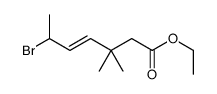 ethyl 6-bromo-3,3-dimethylhept-4-enoate结构式