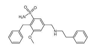 2-Benzyl-3-methoxy-5-(phenethylamino-methyl)-benzenesulfonamide结构式