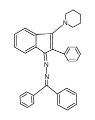 N-Benzhydrylidene-N'-[2-phenyl-3-piperidin-1-yl-inden-(1E)-ylidene]-hydrazine Structure