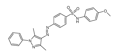 4-(3,5-dimethyl-1-phenyl-1H-pyrazol-4-ylazo)-N-(4-methoxy-phenyl)-benzenesulfonamide结构式