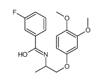 N-[1-(3,4-dimethoxyphenoxy)propan-2-yl]-3-fluorobenzamide结构式