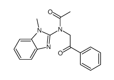 N-(1-methylbenzimidazol-2-yl)-N-phenacylacetamide Structure