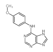 N-(4-methoxyphenyl)-5H-purin-6-amine结构式