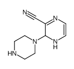 Pyrazinecarbonitrile, 3,4-dihydro-3-(1-piperazinyl)- (9CI) structure