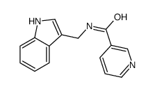 N-(1H-indol-3-ylmethyl)pyridine-3-carboxamide结构式
