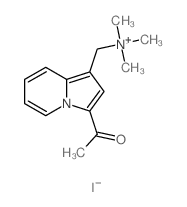 1-Indolizinemethanaminium,3-acetyl-N,N,N-trimethyl-, iodide (1:1) Structure