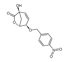 (1R,3R,4R)-1-hydroxy-4-(4'-nitrobenzyloxy)cyclohex-5-en-1,3-carbolactone结构式