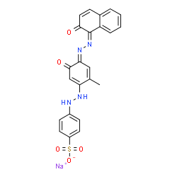 sodium 4-[[5-hydroxy-4-[(2-hydroxy-1-naphthyl)azo]-2-methylphenyl]azo]benzenesulphonate结构式