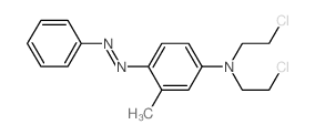 Benzenamine,N,N-bis(2-chloroethyl)-3-methyl-4-(2-phenyldiazenyl)-结构式