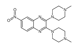 Quinoxaline, 2,3-bis(4-methyl-1-piperazinyl)-6-nitro- structure