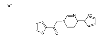 1-thiophen-2-yl-2-(4-thiophen-2-ylpyrimidin-1-ium-1-yl)ethanone,bromide Structure