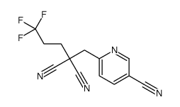 2-[(5-cyanopyridin-2-yl)methyl]-2-(3,3,3-trifluoropropyl)propanedinitrile结构式