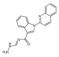 N-(hydrazinylmethylidene)-1-quinolin-2-ylindole-3-carboxamide结构式