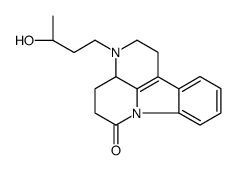 6H-Indolo(3,2,1-de)(1,5)naphthyridin-6-one,1,2,3,3a,4,5-hexahydro-3-(3-hydroxybutyl)-,(R*,R*) Structure