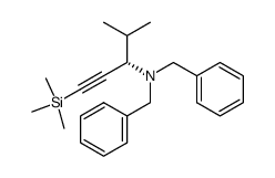 (-)-N,N-dibenzyl-4-methyl-1-(trimethylsilyl)pent-1-yn-3-amine Structure