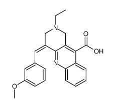 2-ethyl-4-[(3-methoxyphenyl)methylidene]-1,3-dihydrobenzo[b][1,6]naphthyridine-10-carboxylic acid结构式