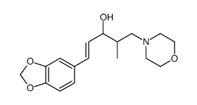 (E)-1-(1,3-benzodioxol-5-yl)-4-methyl-5-morpholin-4-ylpent-1-en-3-ol Structure