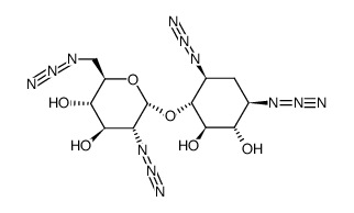 (3R,4R,6R)-5-AZIDO-2-AZIDOMETHYL-6-((1S,2S,4S)-4,6-DIAZIDO-2,3-DIHYDROXY-CYCLOHEXYLOXY)-TETRAHYDRO-PYRAN-3,4-DIOL picture