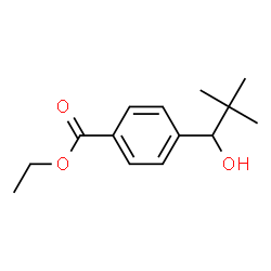 Benzoic acid, 4-(1-hydroxy-2,2-dimethylpropyl)-, ethyl ester (9CI)结构式