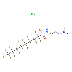 N-[3-(dimethylamino)propyl]heptadecafluorooctanesulphonamide monohydrochloride Structure