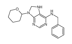 N-benzyl-9-(oxan-2-yl)-7,8-dihydropurin-6-amine结构式