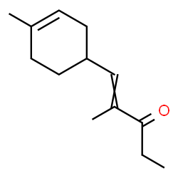 2-methyl-1-(4-methyl-3-cyclohexen-1-yl)pent-1-en-3-one结构式