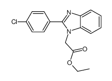 [2-(4-CHLORO-PHENYL)-BENZOIMIDAZOL-1-YL]-ACETIC ACID ETHYL ESTER Structure