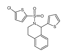 2-(5-chlorothiophen-2-yl)sulfonyl-1-thiophen-2-yl-3,4-dihydro-1H-isoquinoline结构式