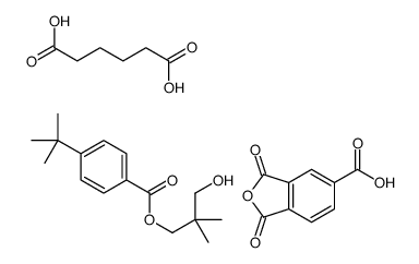 1,3-dioxo-2-benzofuran-5-carboxylic acid,hexanedioic acid,(3-hydroxy-2,2-dimethylpropyl) 4-tert-butylbenzoate结构式