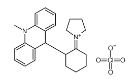 10-methyl-9-(2-pyrrolidin-1-ium-1-ylidenecyclohexyl)-9H-acridine,perchlorate Structure