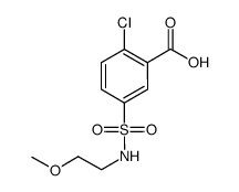2-chloro-5-(N-(2-methoxyethyl)sulfamoyl)benzoic acid Structure