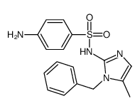 Benzenesulfonamide, 4-amino-N-(5-methyl-1-(phenylmethyl)-1H-imidazol-2-yl)-结构式