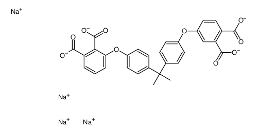 3-[4-[1-[4-(3,4-Dicarboxyphenoxy)phenyl]-1-methylethyl]phenoxy]-1,2-benzenedicarboxylic acid tetrasodium salt Structure