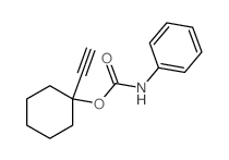 Carbanilic acid, 1-ethynylcyclohexyl ester structure
