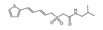 2-[(2E,4E)-5-(2-thienyl)-pentadienylsulfonyl]-N-isobutylacetamide结构式