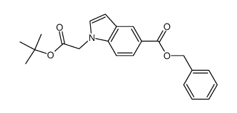 benzyl 1-t-butoxycarbonylmethyl-1H-indole-5-carboxylate结构式