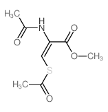 methyl 2-acetamido-3-acetylsulfanyl-prop-2-enoate structure