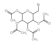 .alpha.-D-Glucopyranose, 6-bromo-6-deoxy-, tetraacetate structure