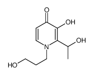 4(1H)-Pyridinone, 3-hydroxy-2-(1-hydroxyethyl)-1-(3-hydroxypropyl)- (9CI)结构式