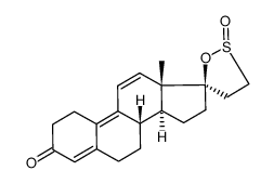 (17R)-3-Oxospiro[19-norandrostane-17,5'-[1,2]oxathiolane]-4,9,11-triene 2'-oxide结构式