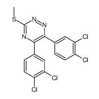 1,2,4-Triazine, 5,6-bis(3,4-dichlorophenyl)-3-(methylthio)- structure