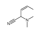 2-(dimethylamino)pent-3-enenitrile结构式